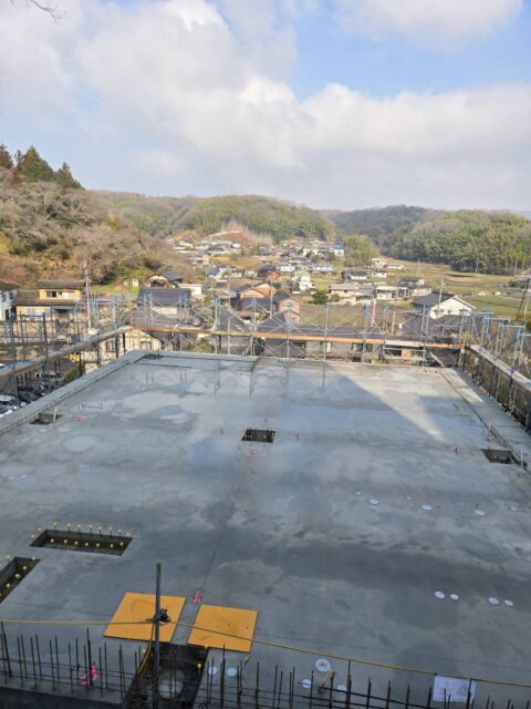 福山市 某病院カフェテラス 鉄骨建方工事 50t