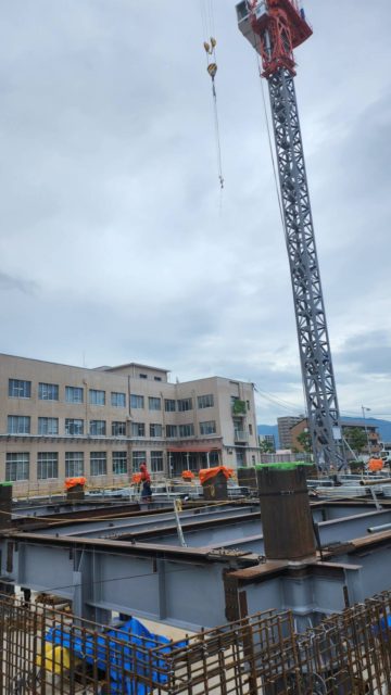 山口県防府市　鉄骨建て方工事